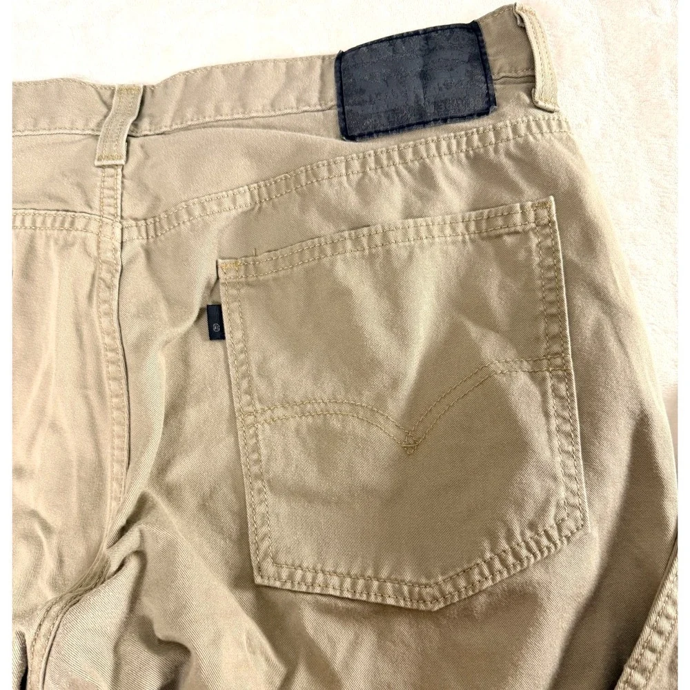 Levi's 511 Slim Fit Khaki Jeans Pants Men 36x30 Beige Stretch